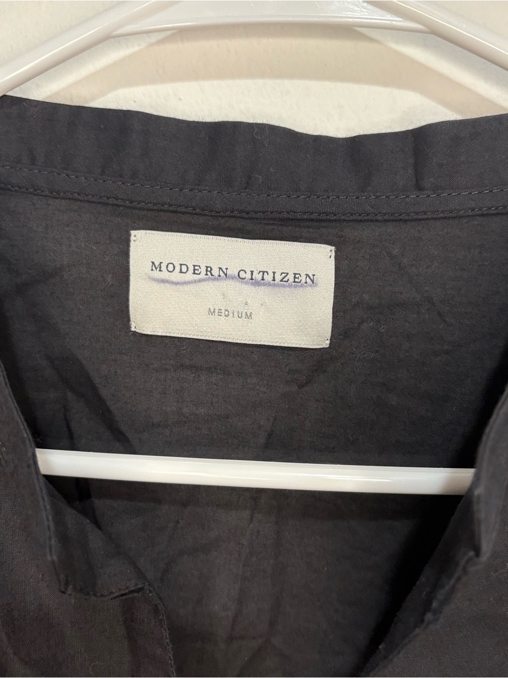 Modern Citizen Black Tie Front Blouse with Mandarin Collar - Picture 6 of 7